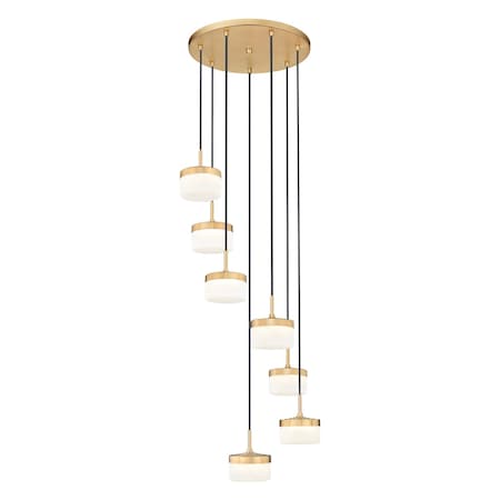 Z-Lite Renaud Modern Gold 7 Light Chandelier 827P6-7R-MGLD-LED