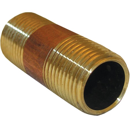Westlake Pipe & Fittings 1/2'' MPTx1-1/2'' Short Brass Nipple 17-9443