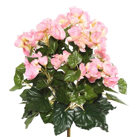 Vickerman Light Pink Begonia Floral Bush - 15.25 in. FL170904