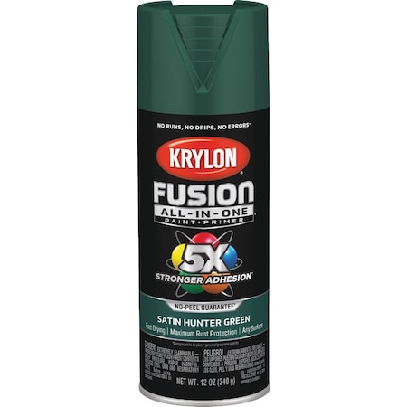 Krylon Fusion All-In-One 12 Oz. Satin Spray Paint Hunter Green K02943007