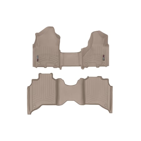 Weathertech Tan, Front and Rear Floorliners  Over The Hump 4515711-4515454