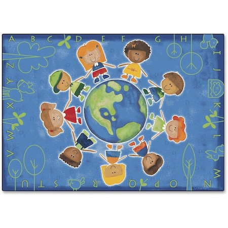 Carpets For Kids 4415 Give the Planet a Hug 6 ft. x 9 ft. Rectangle Rug 4415