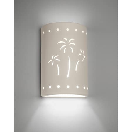 Luxury Lighting Mirage Flats 15 in Tall Ceramic Outdoor Wall Light, Paintable White Bisque Finish, 2PK (2) 103-22B-W-ud-7