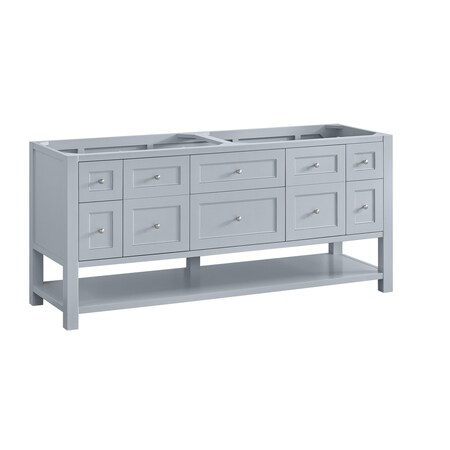 James Martin Vanities Vanity, without top, Serenity Blue, 71.9 in W x 23.5 in D, 330-V72-M-SRB