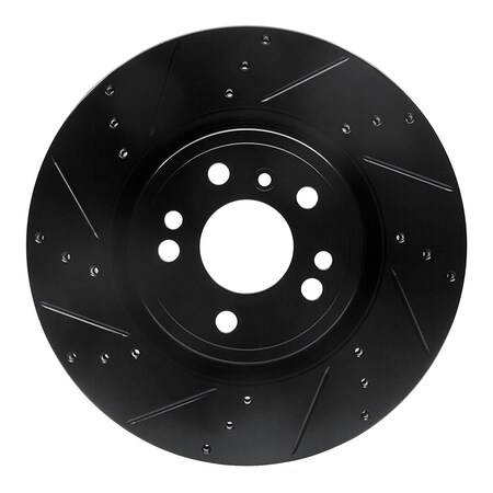 Dynamic Friction Co DFC Brake Rotor - Drilled and Slotted - Black 633-63144L