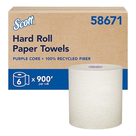 Scott Paper Towels, Brown, Recycled Fiber, PK6 58671
