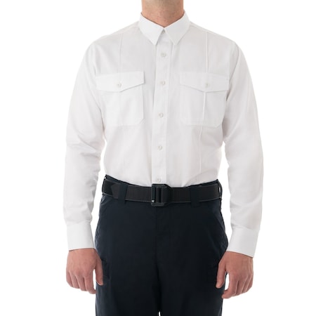 First Tactical Long Sleeve Shirt, 100% Tough Cotton(TM), Button, Zipper, 4 Pocket(s), White, 3XL 111009