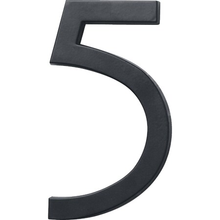 Hy-Ko Architectural Series 6'' Satin Black House Number Five FM-6/5