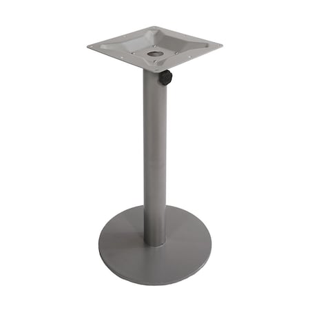 Bfm Seating Margate 24in Round Base - Zinc Plated Cast Iron Bottom, Stainless Steel Column PHTB24RSVU