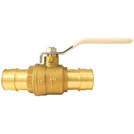 Apollo Valves Ball Valve, 1 in Connection, Barb, 200 psi Pressure, QuarterTurn Actuator, Brass Body EPXV1