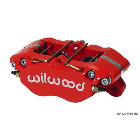 Wilwood 5.25 in. Dynapro Brake Mount Caliper with Red 1.38 in. Pistons 0.81 in. Disc 120-9703-RD