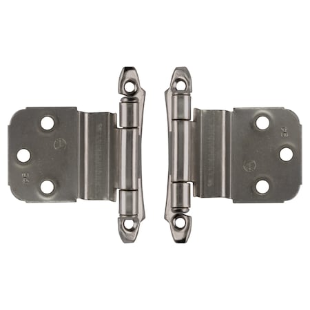 Brixwell Inset Face Mount Self Closing Cabinet Hinges For Kitchen, Home Hardware 3/8in Polished Chrome Pair BXB628297