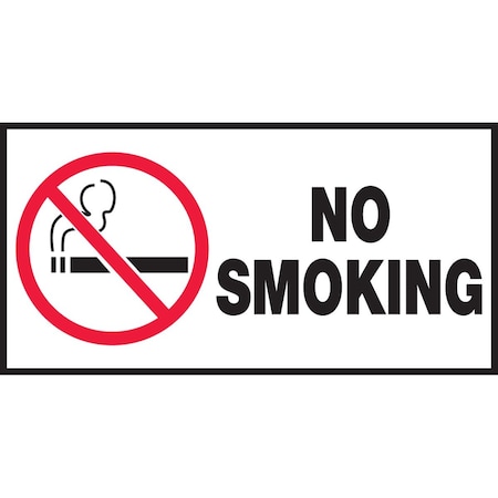 Accuform SAFETY LABEL NO SMOKING 1 12 in  X 3 in LSMK504VSP