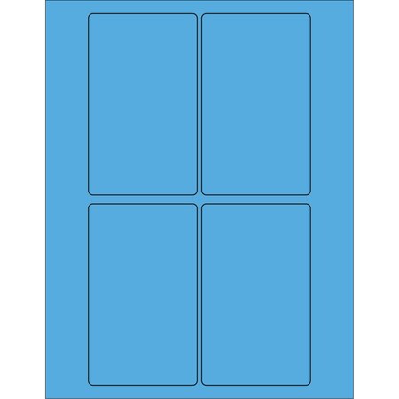 Tape Logic 3 x 5in Fluorescent Blue Rectangle Laser Labels, 400PK LL175BB