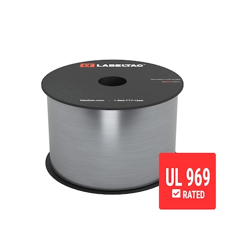Labeltac UL 969-Approved LabelTac Supply 3in x 150ft LT4/LTPX, Brushed Aluminum LT325UL