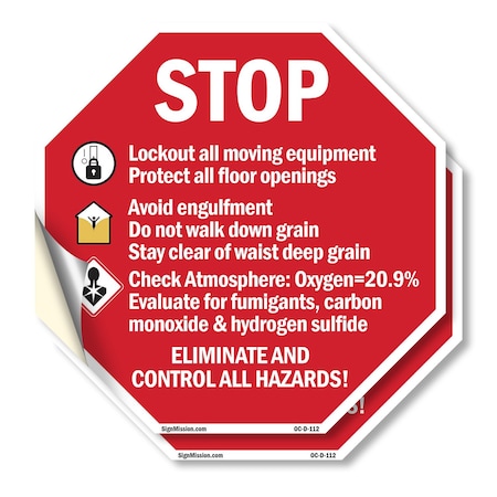 Signmission Vinyl Decal, 18 in Width, 18 in Height, , 2 PK OC-D-2PACK-18-112