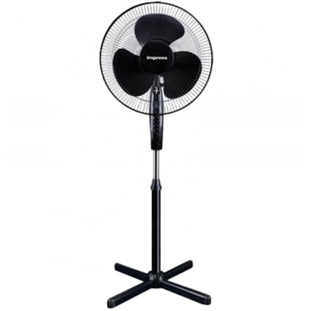 Impress 16 in. Oscillating Stand Fan, black IM-725B