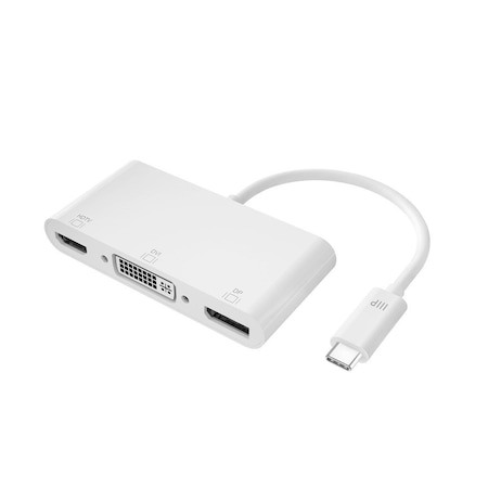 Monoprice USB Type-C to 4K DisplayPort_ HDMI_ Sngl-Link DVI-D Passive Adapter 27282