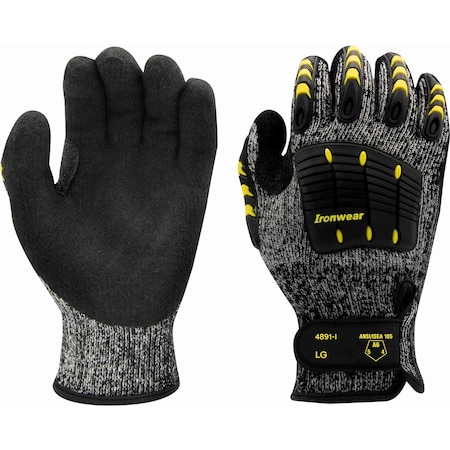 Ironwear A6 Cut Resistant Padded Foam Nitrile Palm Insulated Gloves with TPR, 2X-Large 4891-I-2XL