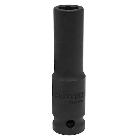Surtek 1/2in Drive Sae Deep Impact Socket 6 Point, 3/8in S7812HL