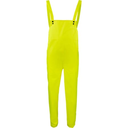 Ironwear Polyester/PU Chemical Resistant Bib Overalls with No Fly, Lime, 6X-Large 9573-L-6XL