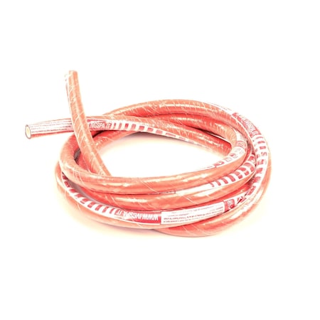 Giorik Solenoid to Hand Shower Hose, Per Meter, Red, Silicone, 140C, 10MM ID, 20 MM OD,  7090114