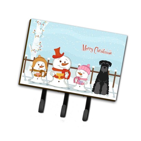 Carolines Treasures Merry Christmas Carolers Standard Schnauzer Black Leash or Key Holder BB2363TH68