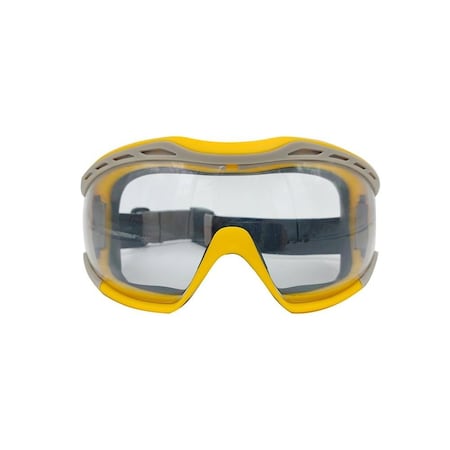 Zenport Safety Goggles Clear Lens, Flex Seal, Yellow SG274