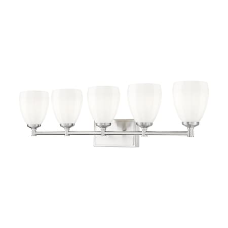 Z-Lite Oren 5-Light Vanity, 38 in W, Brushed Nickel 7004-5V-BN