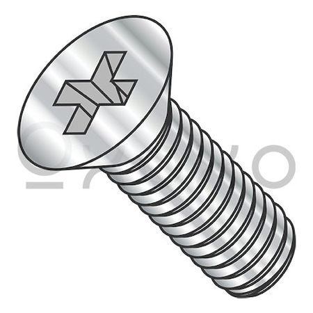 M3-0.5X4 Din 965 Metric Phillips Flat Machine Screw Full Thread 18 8 Stainless Steel, 2000PK