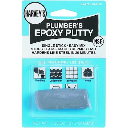 Harvey 0 Epoxy Putty, Solid, BeigeGray, 133 oz Stick 44010