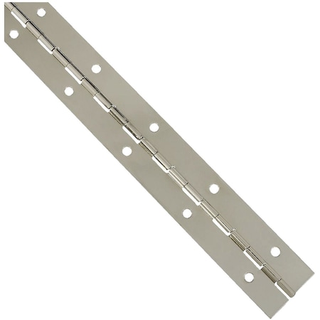 National Hardware Steel 1-1/2'' x 12'' Nickel Continuous Hinge N265-389