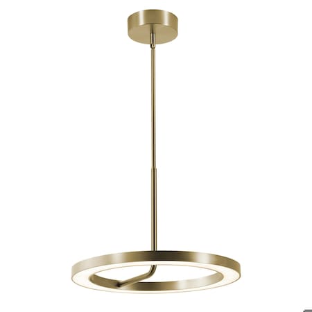 Afx One 18in LED Pendant - Light Antique Brass ONEP18LAJUDLB