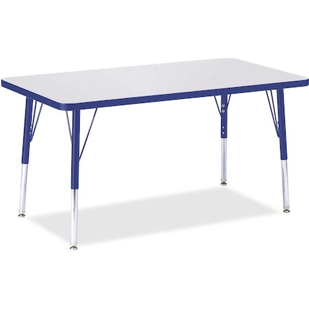 Jonti-Craft Berries Rectangle Activity Table, 24 in. x 36 in., E-height, Freckled Gray/Blue/Gray 6478JCE003