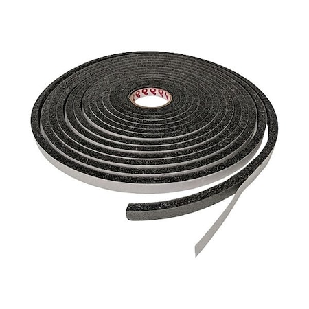 Zoro Select Foam Strip, 50 ft L, 1/2 in W, Gray P8525RL00.50XNH