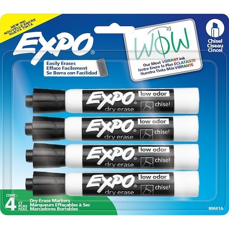 Expo 80661 Dry Erase Marker, Chisel Lead/Tip, Broad Lead/Tip, Black Lead/Tip 2210223