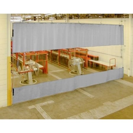 Tarps Now 8' H X 12' W Industrial Curtain with Clear Window ICISC-0812