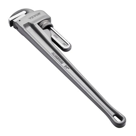 Vevor Aluminum Straight Pipe Wrench 24 in Adjustable Plumbing Wrench CRV Jaw TD0505 24"