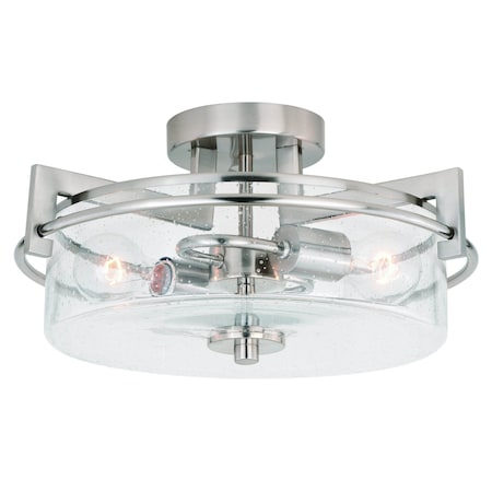 Vaxcel Addison 15in Semi Flush Mount Nickel C0170