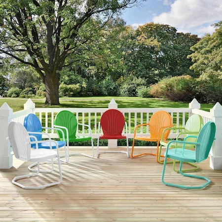 Crosley Griffith Outdoor Chair, Retro Metal Patio Chairs for Dining, Porch, Deck, Balcony CO1001A-TG