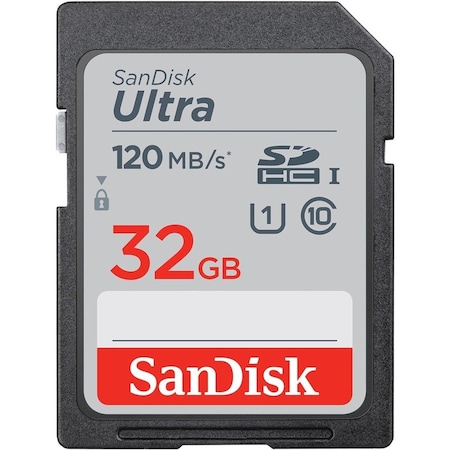 Sandisk Ultra SD, 120MB/s, C10, U1, UHS, 4x6 Blister, N/JC, AM SDSDUN4-032G-AN6IN