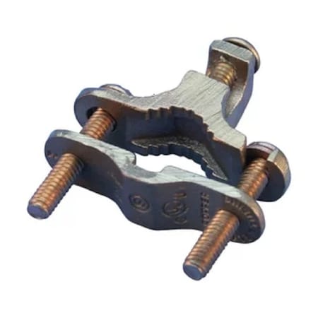 Erico Products nVent ERICO Ground Clamp, Clamping Range: 1/2 to 1 in, #10 to 2 AWG Wire, Bronze EK17