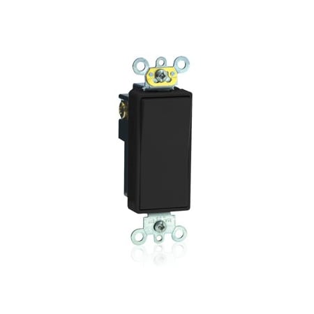 Leviton Decora Plus Rocker Single-Pole AC Quiet Switch, 20 Amp, 120/277 Volt, Black 5621-2E