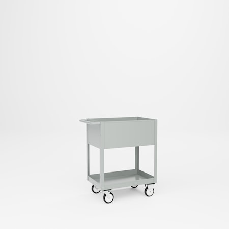 Pucel Welded Box Service Cart, 18 in W x 28 in D x 37 in H, 12 in Deep Box, Red TSC-1828-12P