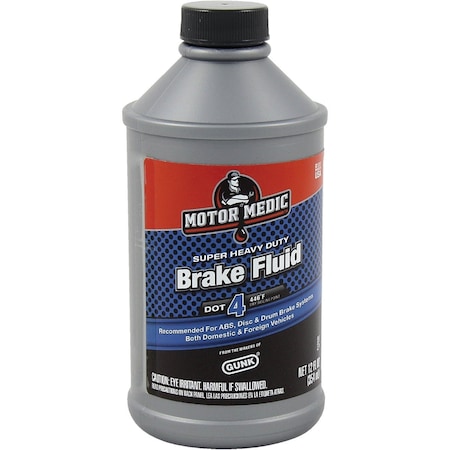 Motormedic 12 Oz. Super Heavy-Duty DOT 4 Brake Fluid M4512/6