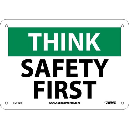 Nmc Think Safety First Sign, TS110R TS110R