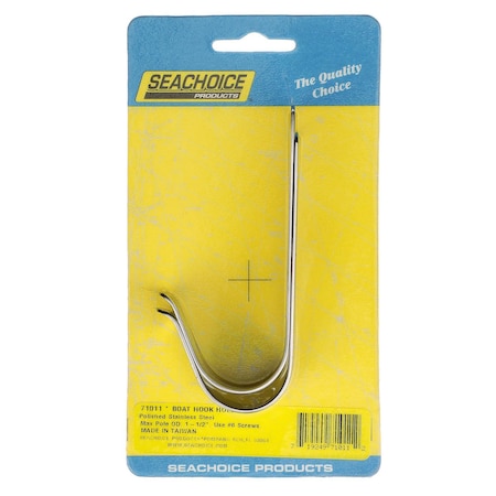 Seachoice Boat Hook Holders, Polished Stainless Steel, Holds 1-1/2 in. Diameter Poles, 2PK 71011
