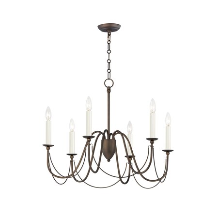 Maxim Plumette 6-Light Chandelier 12166CHB