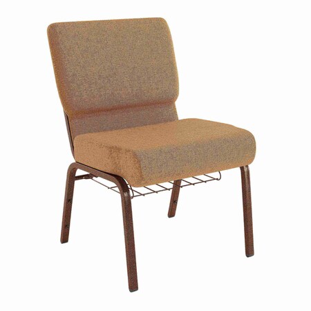 Flash Furniture Caramel Fabric Church Chair, PK4 4-FD-CH0221-4-CV-BN-BAS-GG