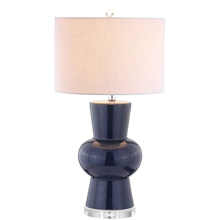 Jonathan Y Julia 28.5 in. Ceramic LED Table Lamp, Navy JYL4027B